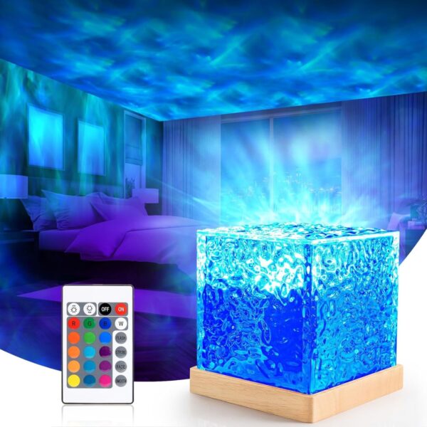 Jainchan Water Wave Projector Ocean wave Projector Lamp light Best gift of 2024 Diwali gift for employees 2024 Diwali light lamp ocean water wave projector lamp