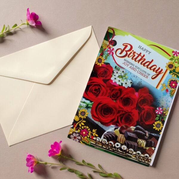 Jainchan Happy Birthday Musical Greeting card for gifting on Birthday to girlfriend, boyfriend, mom, dad, sister, brother, papa, father, mother, flying butterfly greeting card.